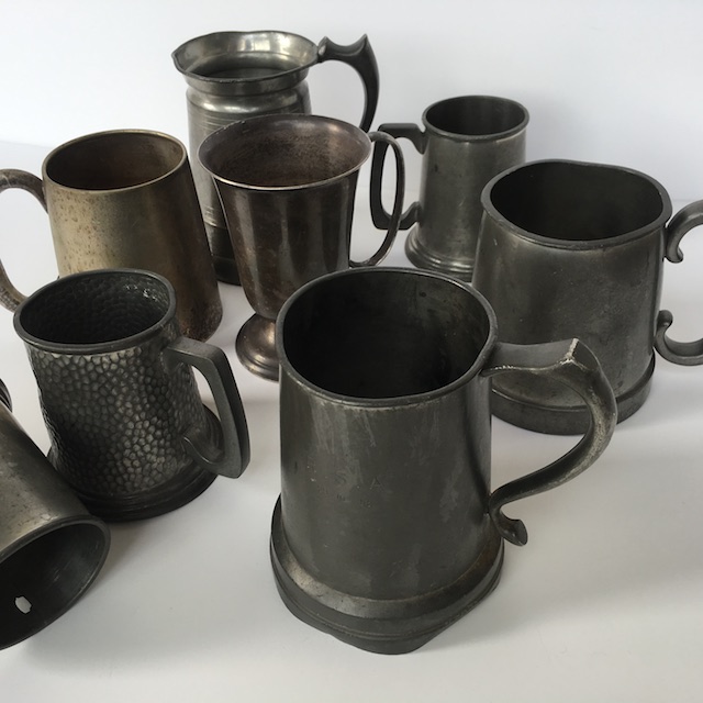 TANKARD, Beer - Pewter Assorted 10-15cm